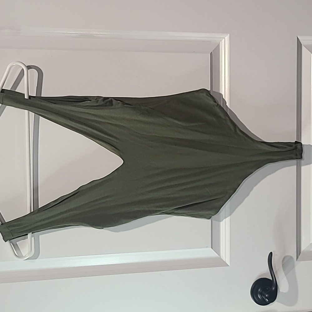 Green Plunge bodysuit